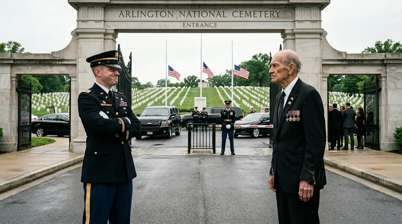Guards Refused the Old Man at the General’s Funeral — Until a 4-Star General Halted Everything