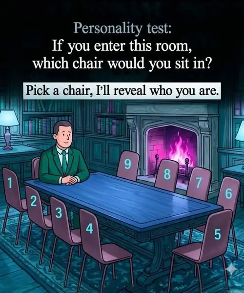 If you enter this room, which chair would you sit in?