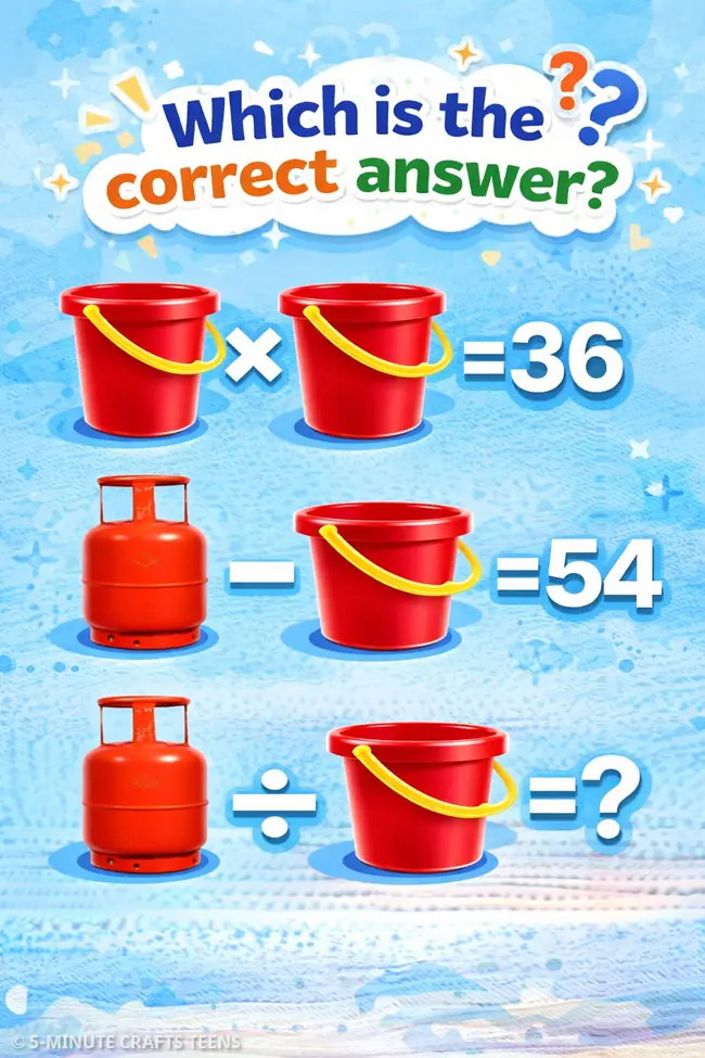 How to Solve the Red Bucket and Gas Tank Math Puzzle
