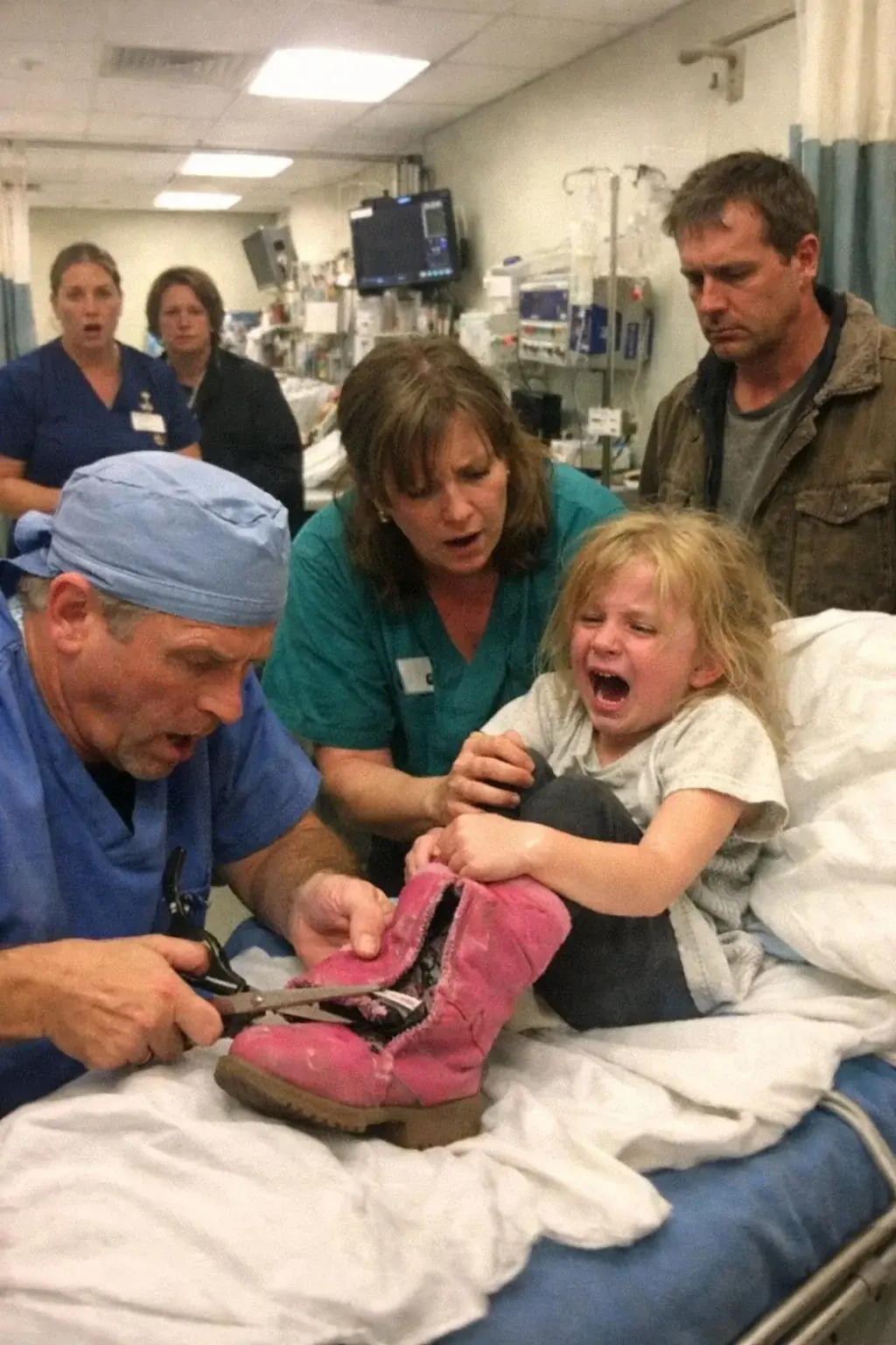 A 7-Year-Old Girl Screamed When Nurses Tried to Remove Her Boots in the ER