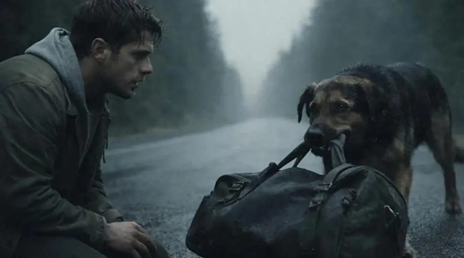 On the road, I noticed a dog dragging a bag, holding it in its teeth… and when I opened the bag, the dog did something I still can't forget