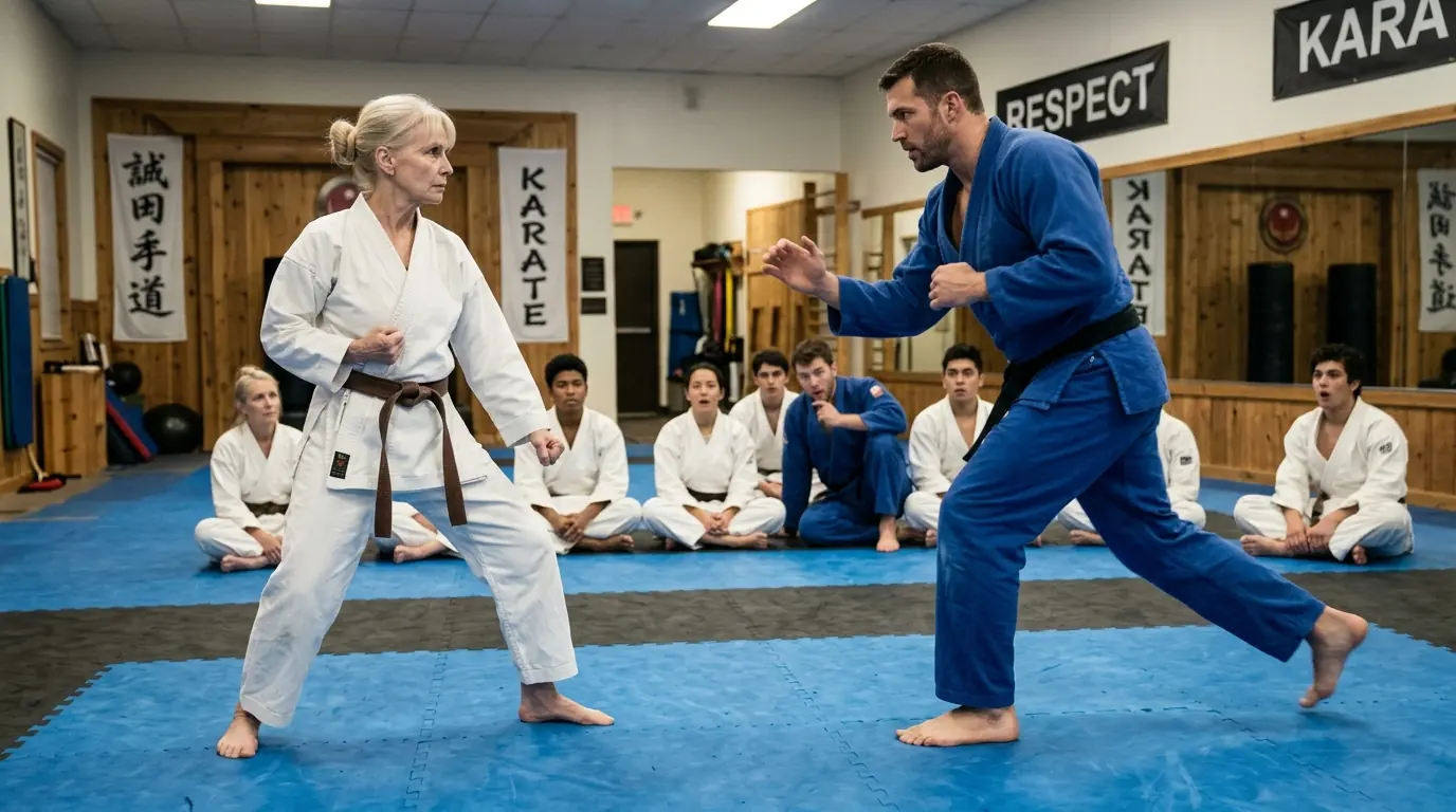 An Old Woman Was Mocked at Jiu-Jitsu Class – Then Submitted a Black Belt in 10 Second