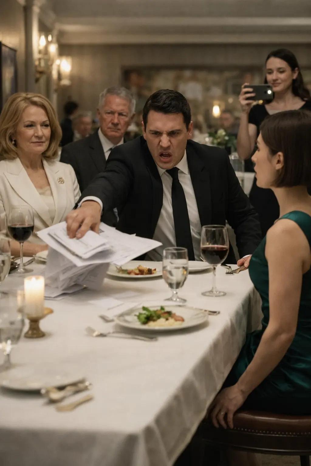 My husband served me divorce papers at our fifth wedding anniversary dinner while his parents clapped and his sister angled her phone to catch my reaction. I signed without a scene.