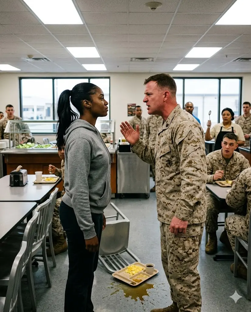 He hit me in the mess hall thinking I was an easy target. My five-word response ended his career.