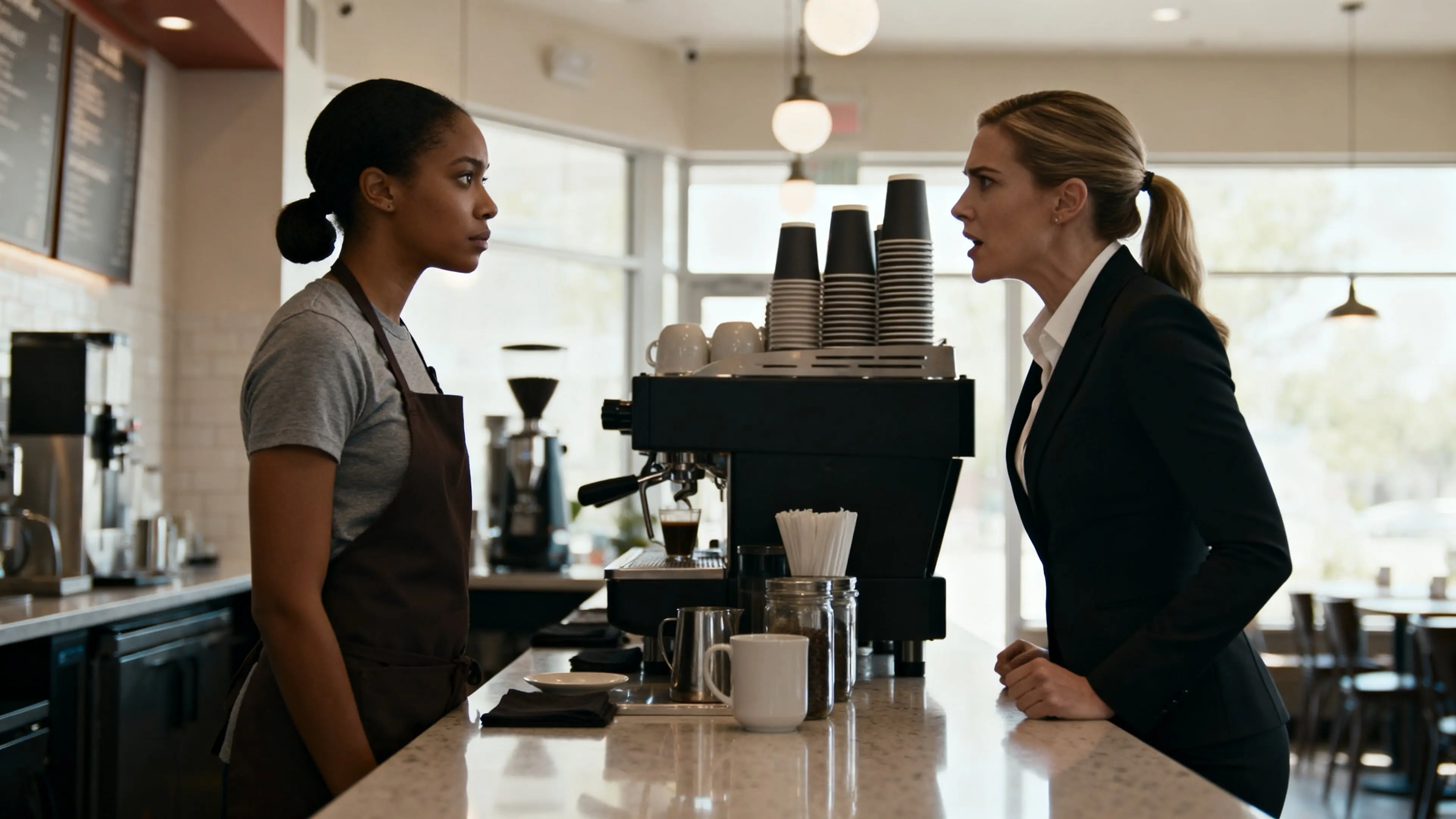 A latte, A Waiter—And Then The Truth Is Revealed.