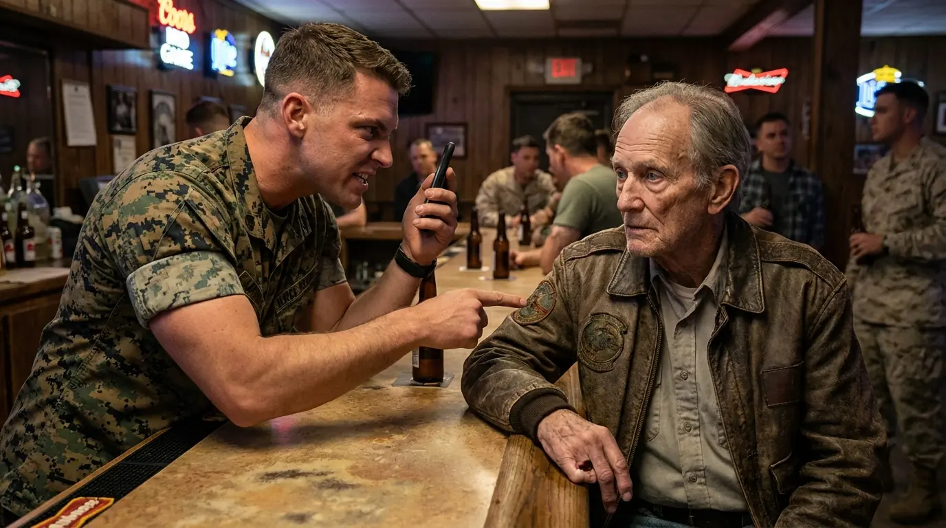 U.S. Marines Laughed at the Old Man's Jacket in a Bar — Until the Admiral Spotted the Patch and Froze
