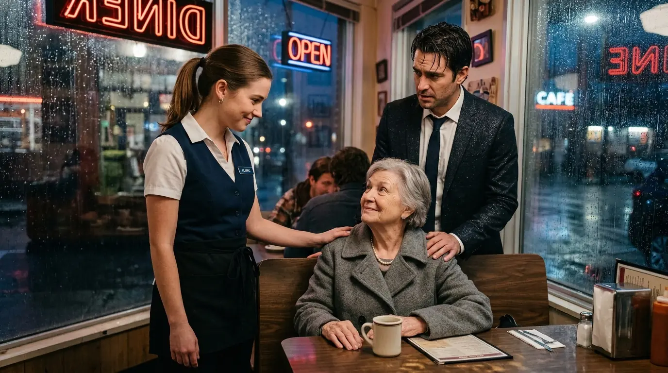 The Waitress Took Care of An Old Woman During The Storm — Then Her Billionare Son Showed Up