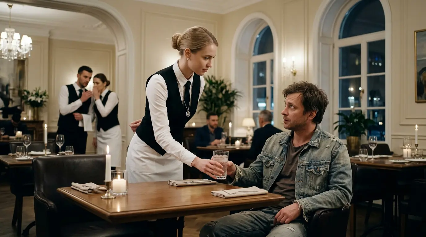 Poor Waitress Mistook Him For A Backpacker — Without Knowing He Was The Millionaire Owner Of The Cafe