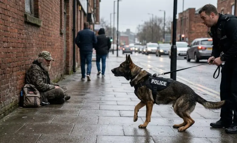 The Police Dog Wouldn’t Stop Barking at a Homeless Man. Seconds Later, Everyone Understood Why