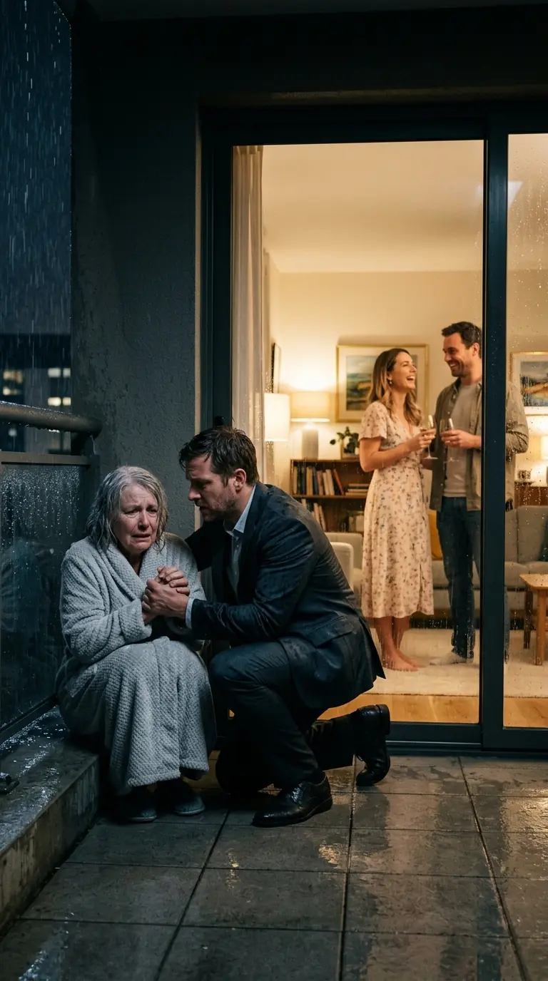 I Built a Tech Empire for My Blind Mother—But Coming Home Early, I Found Her Shivering in the Rain While My Wife Laughed With Her Lover. What I Did Next Left Her Face Drained of Color.