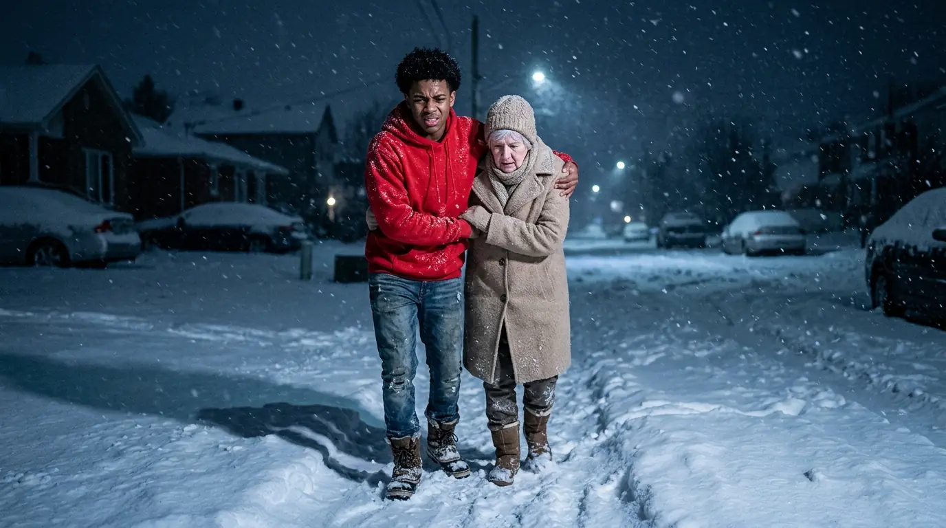 Homeless Teen Carries a Billionaire’s Mother — Unknown that His Act Will be Rewarded