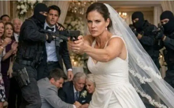 They mocked the billionaire’s bride—never imagining that everything they believed about her was wrong… until armed intruders burst into the wedding and dragged a long-buried secret into the open.