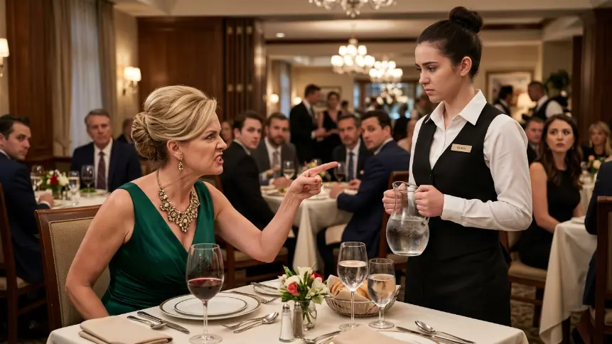 The Billionaire's Wife Was Annoyed With The Waitress Because Of Her Body Odor—Until She Walked Into The Courtroom And Saw The Judge.