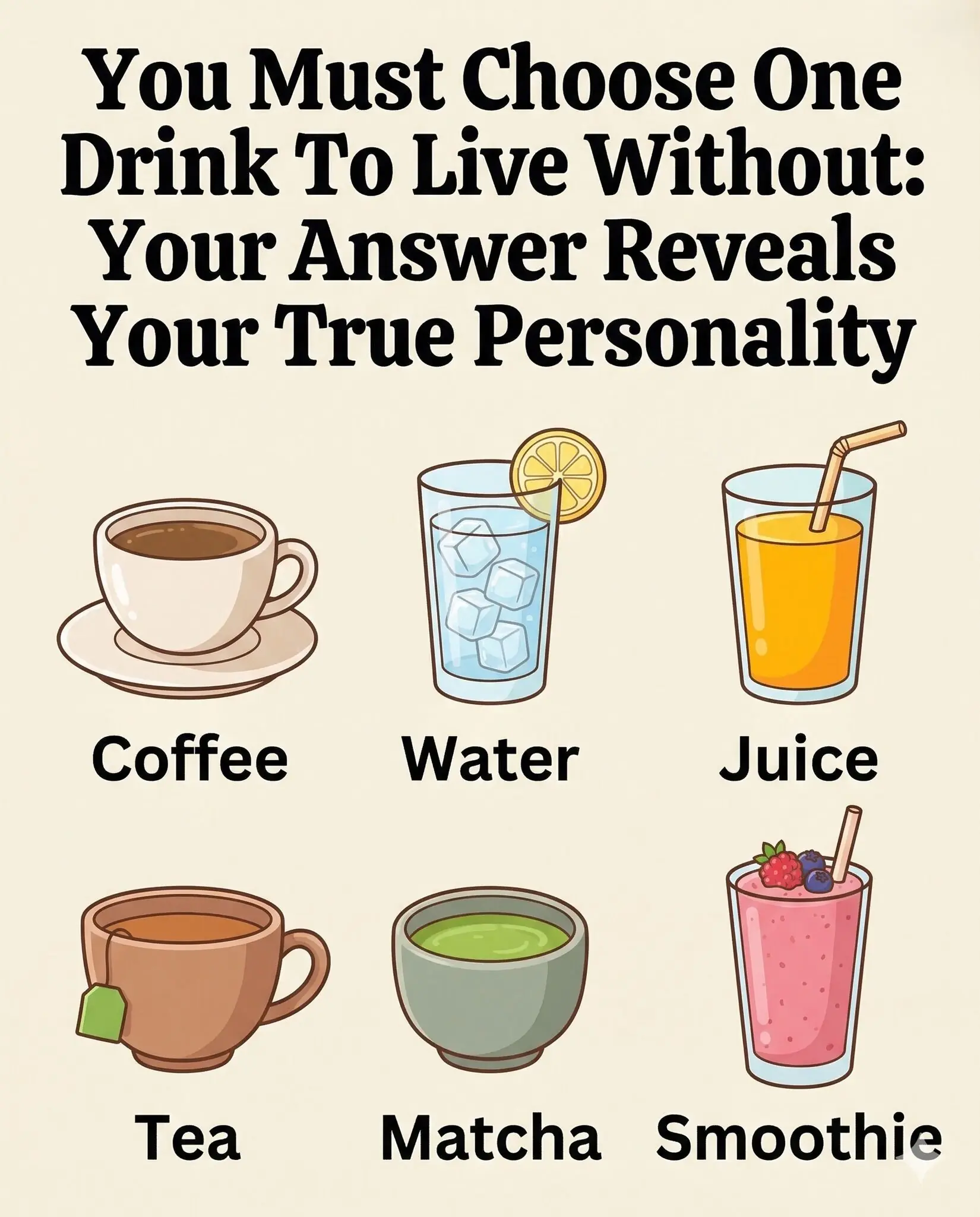 Choose One Drink to Live Without — What Your Choice Says About You