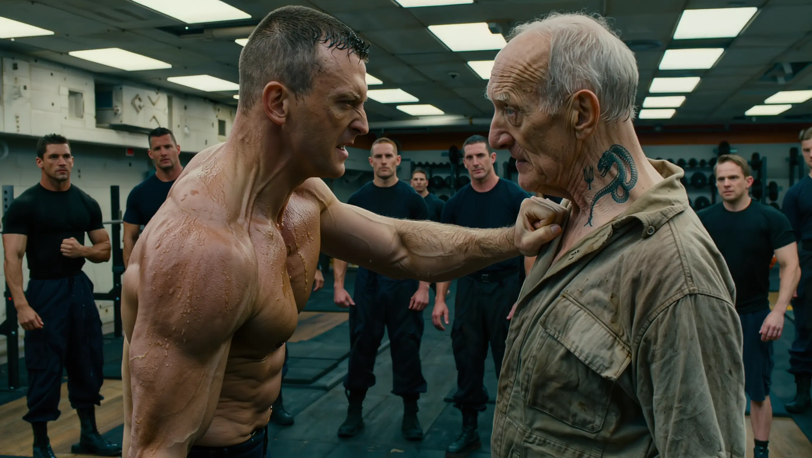 Young SEAL Mocked a Quiet Veteran Janitor at the Gym — Until the Commander Walked In