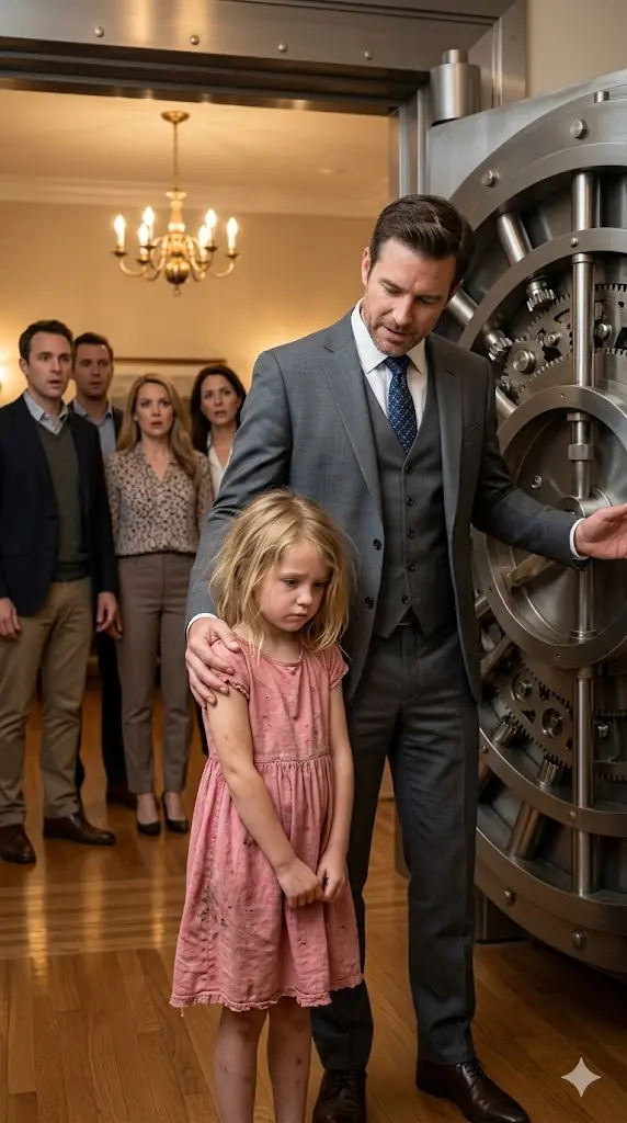 “That safe holds $100 million… but you’ll never open it,” the billionaire sneered—until he paused, surprised by the girl’s quiet confidence.