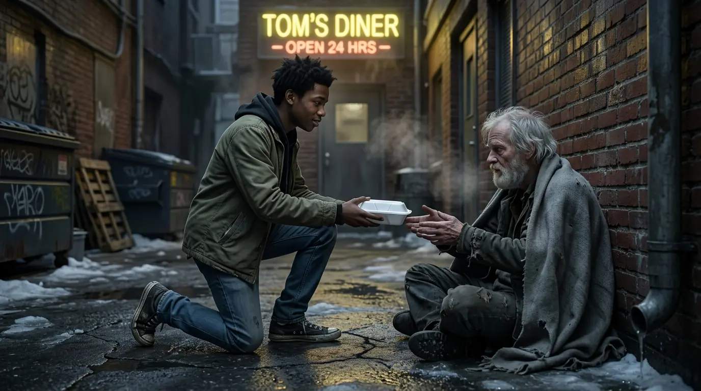 Struggling Black Teen Helps an Old Man on a Cold Night — Days Later, a Millionaire Knocks on His Door