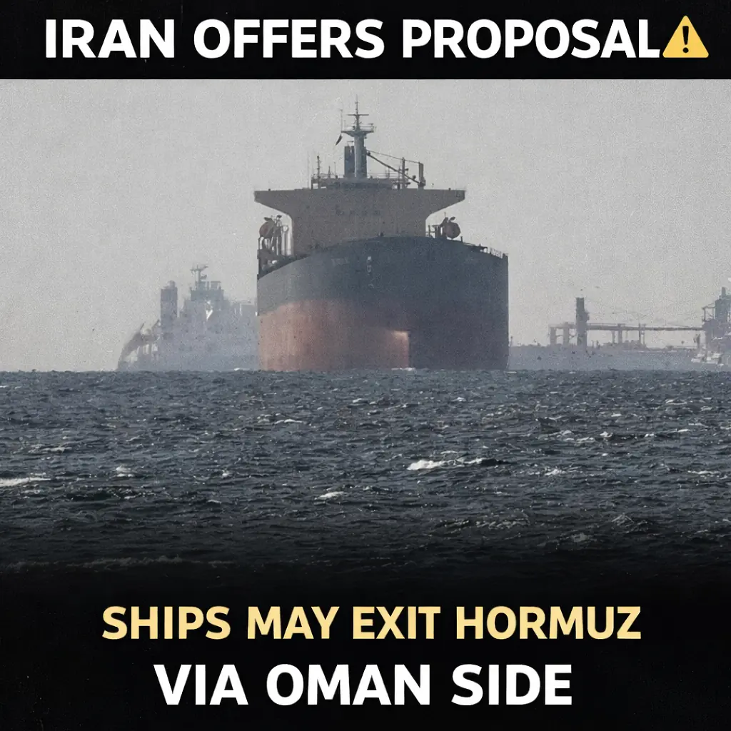 Iran offers proposal allowing ships to exit Oman side of Hormuz free of attack