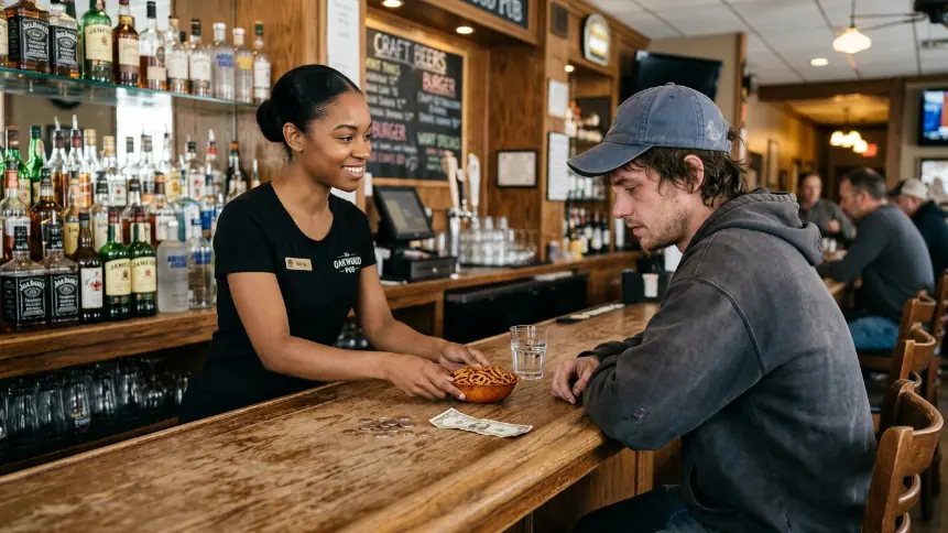 A Millionaire Pretended to Be Broke at His Bar - The Waitress’s Kind Response Changed His Heart.