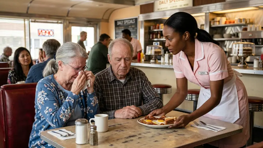 Poor Waitress Went Hungry to Feed Older Couple—Next Day, A Billionaire's SUV Parked Outside Her Door