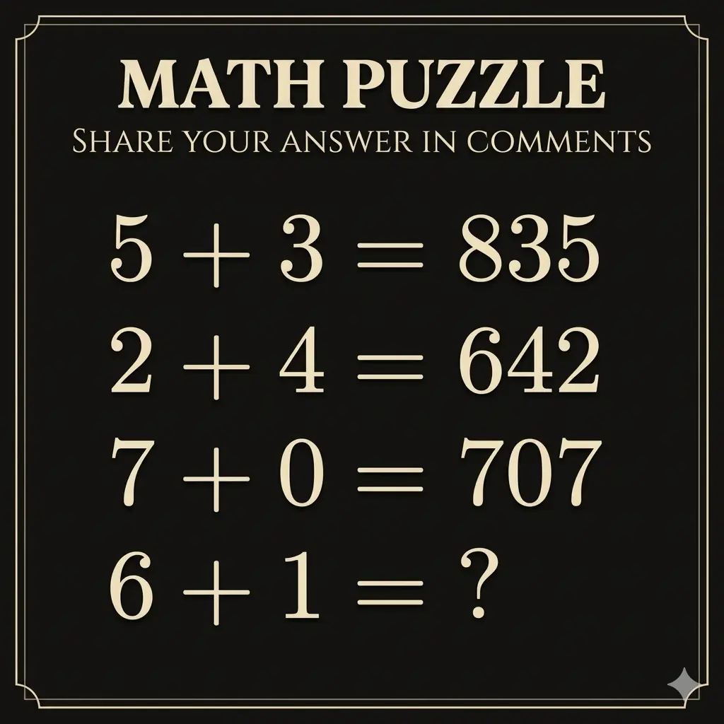 Can You Solve This Viral Math Puzzle? The Logic Behind 6 + 1 = ?