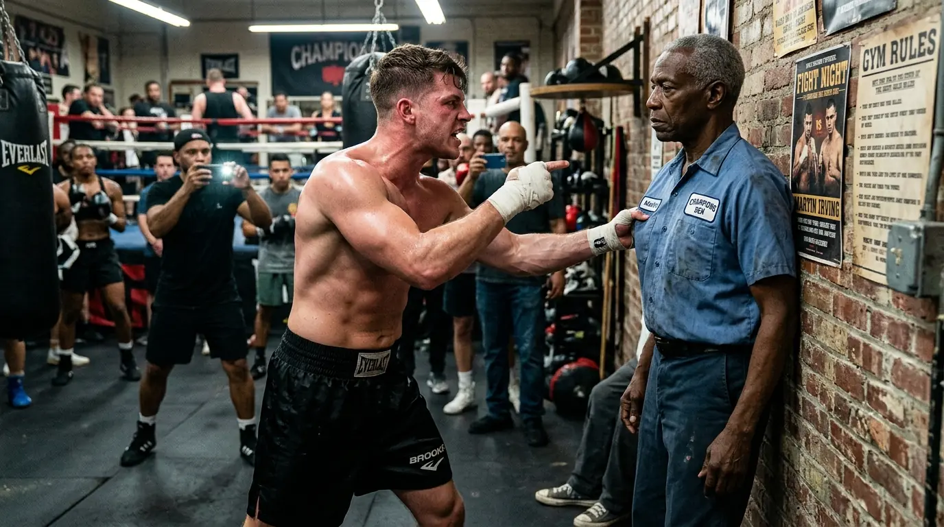 Boxer Taunts Black Janitor: “Dodge My Punch, I’ll Bow”—Then Stunned to Learn He’s a Former Champion