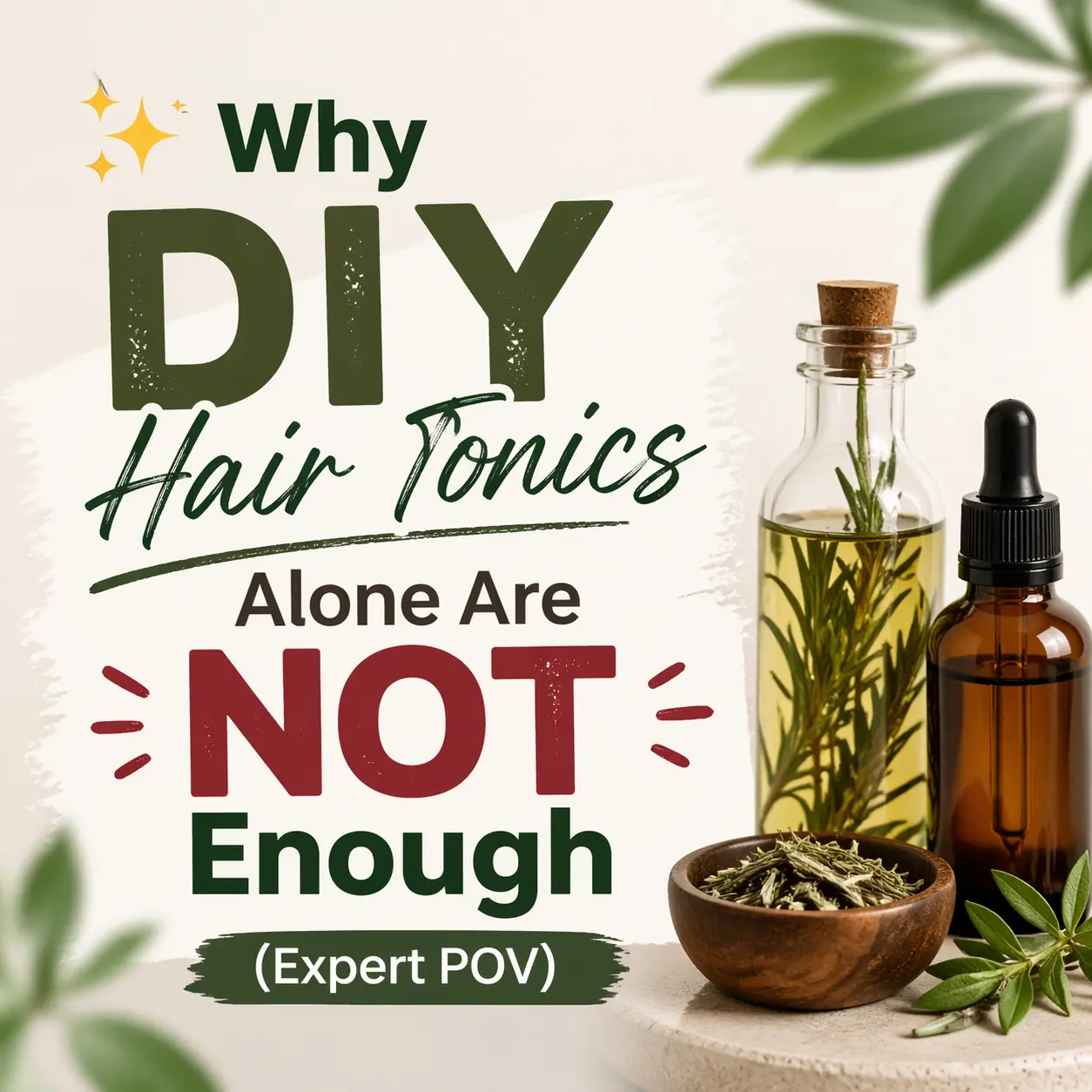 ✨ Why DIY Hair Tonics Alone Are NOT Enough (Expert POV)