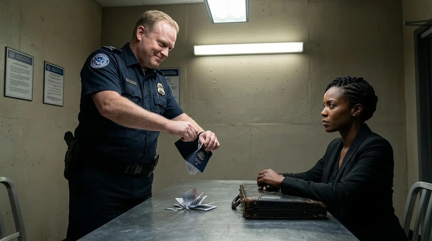 Gatekeeper Tore Up Black Woman's Passport — What She Pulled Out Later Ended His Career