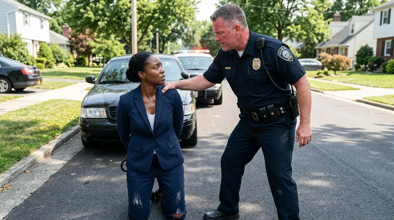 Cop Forces a Black Woman to Kneel on the Road — Then Realized She Could End His Career