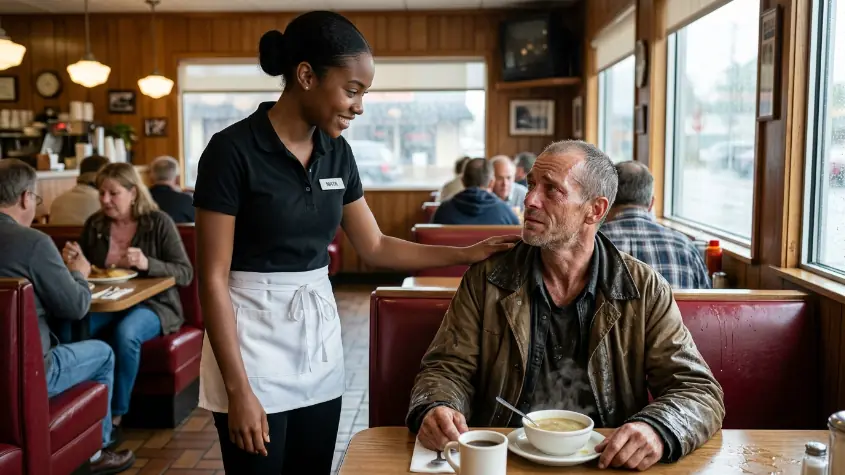 Waitress Gets Fired for Helping a Stranger — Next Day, He Buys the Entire Restaurant for Her