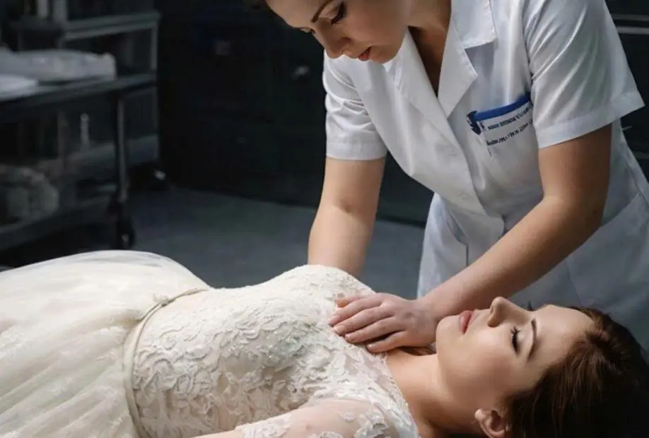 The bride died right in the middle of the wedding and was taken to the morgue, but a morgue attendant noticed something strange: the bride had rosy cheeks like a living person, and her heart was beating