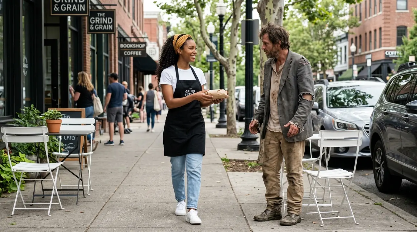 The Waitress Brought Food To A Beggar — A Luxury Car Appeared And Changed Everything.