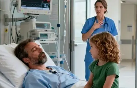 A six-year-old janitor’s daughter quietly wandered into the ICU and sat beside a millionaire who had been unconscious for months—until the monitors began reacting every time she spoke or sang.