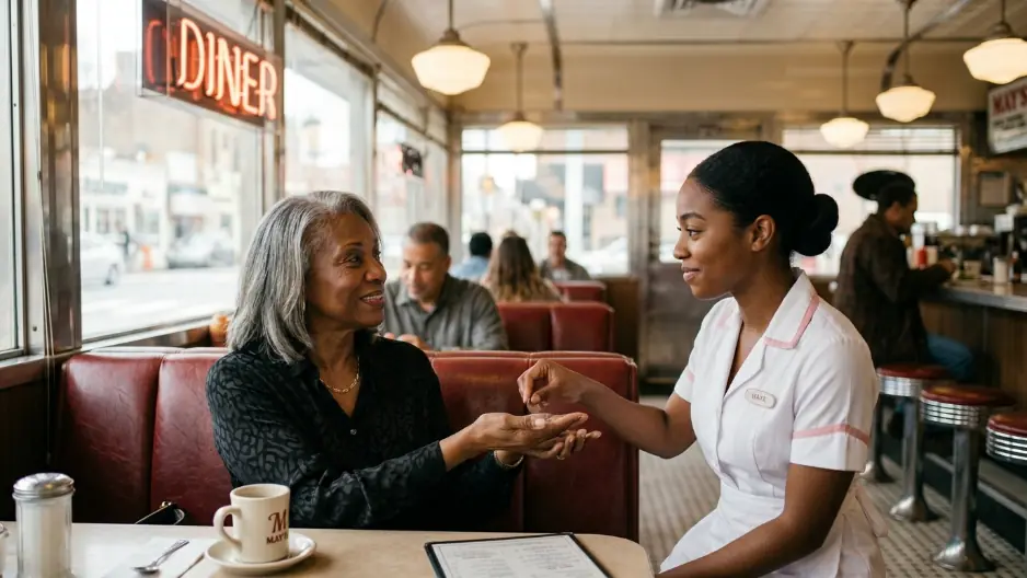 Billionaire Grandma Sees a Poor Waitress Wearing a Family Heirloom—Instantly Cries