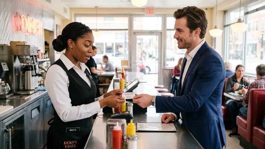 A Poor Waitress Paid for a Customer’s Meal—The Receipt Came Back With a Life-Changing Surprise