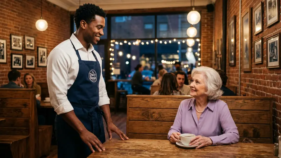 A Kind Waiter Paid for an Old Woman’s Coffee—Never