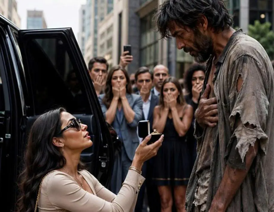 The beautiful heiress of a wealthy family, against her father’s will, proposed to a homeless man right in the middle of the street: but at that moment, no one could even imagine how this story would end…