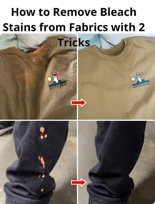 How to Fix Bleach Stains on Colored Clothes
