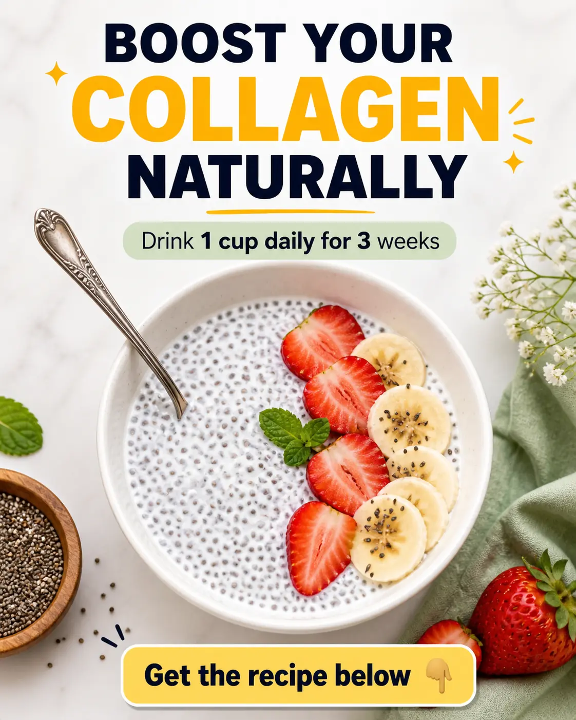 Clove & Chia Collagen Drink: For Young Glowing Skin