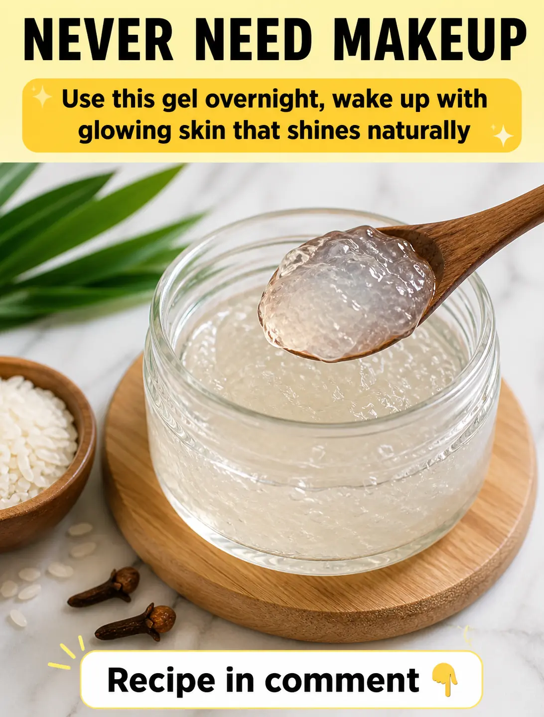 Rice Clove Gel To Get Tight Skin That Shines Naturally