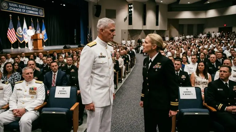 Everyone Sat Down at Navy Ceremony — Until 3-Star Admiral Refused to Sit When He Saw Who Was Missing