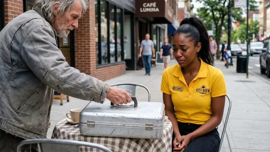 The Waitress Gave A Pizza To A Homeless Person — And Then She Was Given A Secret Suitcase.
