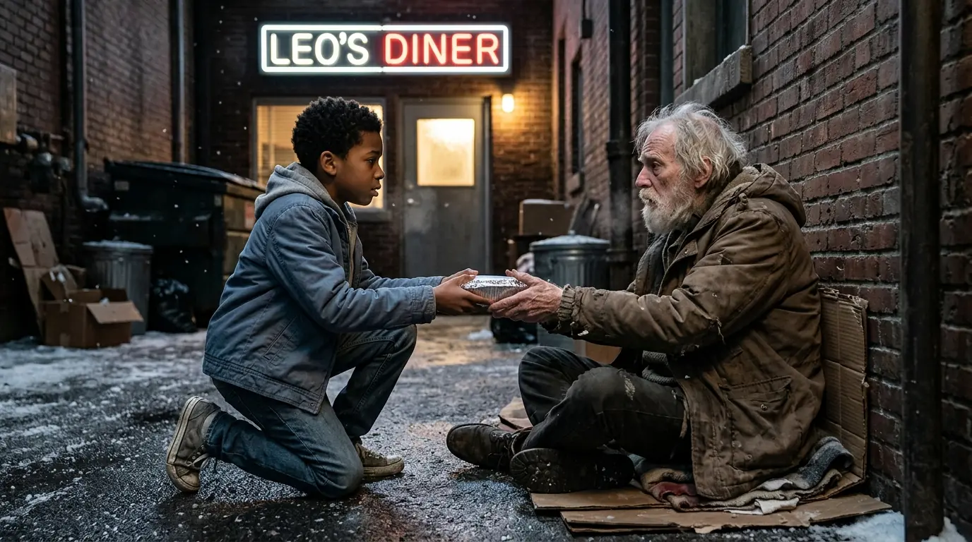 A 10-Year-Old Black Boy Helps an Old Man on a Cold Night — Days Later, a Millionaire Knocks on His Door