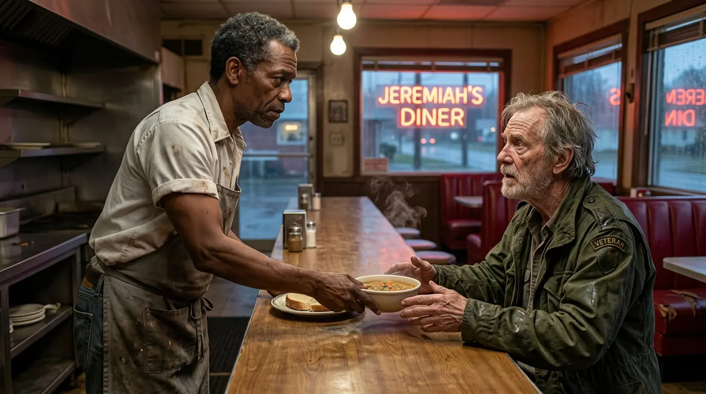 A Poor Black Diner Owner Gave A Meal To An Elderly Veteran – What Happened Next Changed The Man's Life