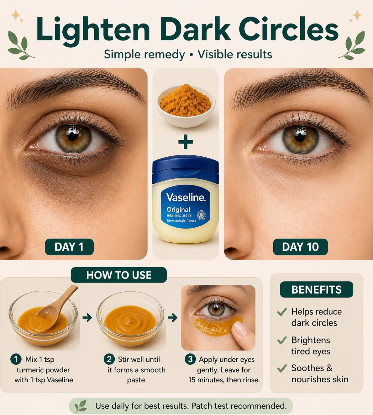 Turmeric eye mask for Dark Circles