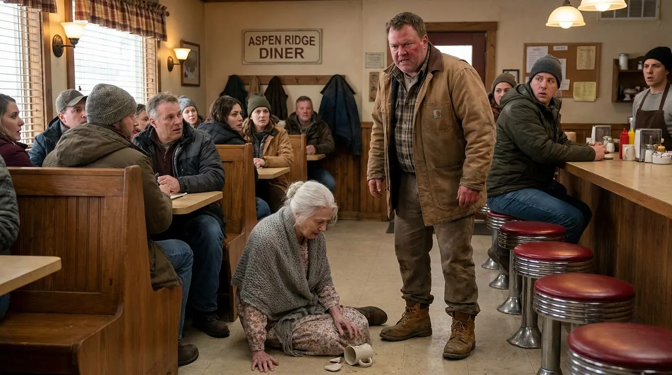 Bully Slapped an Elderly Widow at Diner — Not Knowing Her Son Was