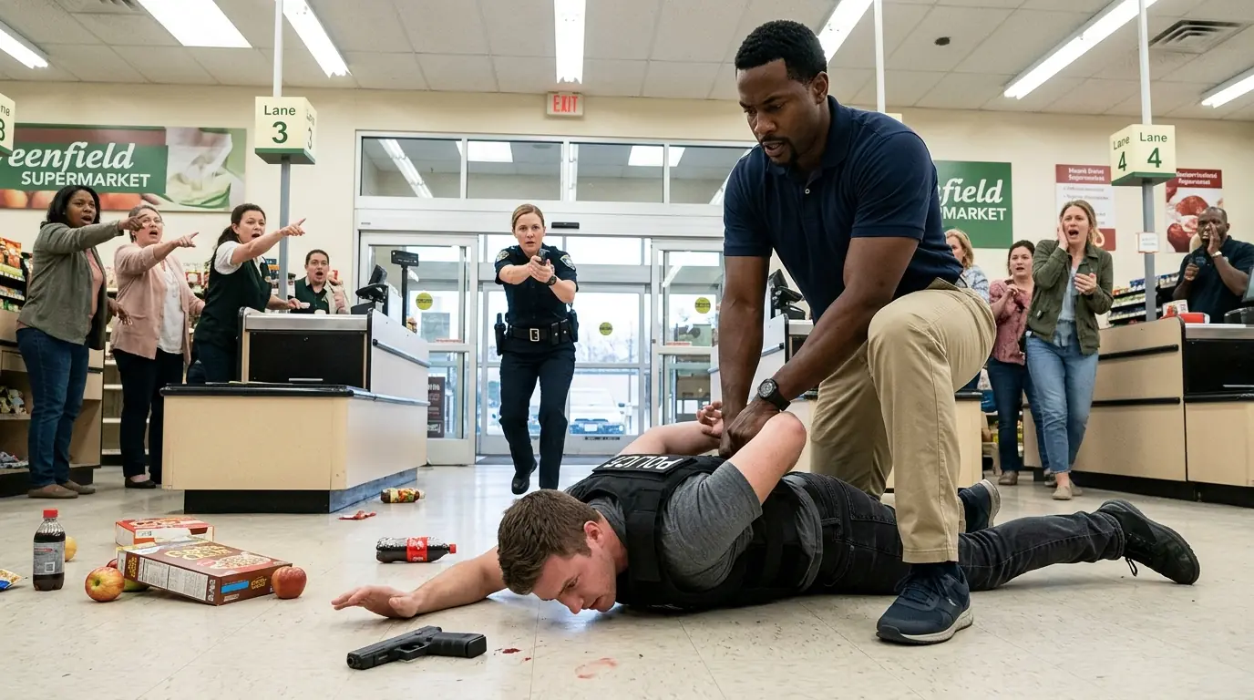 Racist Cop Arrests Black Detective After He Stops Mass Shooting—Unaware He's a Hero