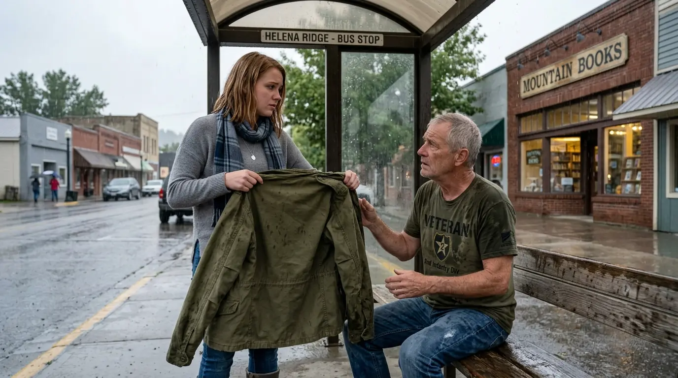 She Gave Her Grandpa’s Old Jacket to a Stranger in the Rain — Then He Came Back With a Helicopter