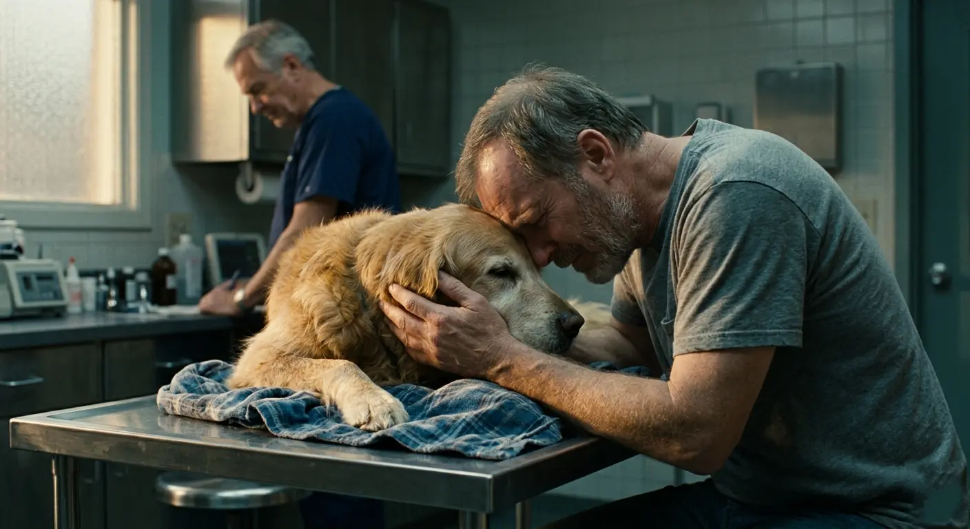 He Held His Dog One Last Time — What Happened Next Left the Whole Room Speechless