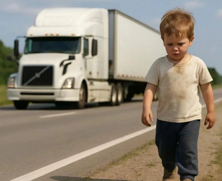 A police officer noticed a 3-year-old boy walking all alone in dirty clothes along the highway: when the officer approached him, he discovered something terrible